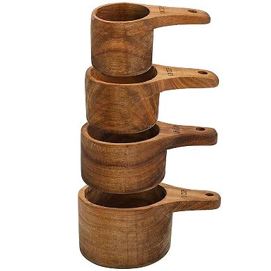 4-Piece Acacia Measuring Cup Set