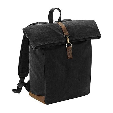Quadra Heritage Waxed Canvas Leather Accent Backpack