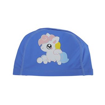 Knitted PU Cartoon Horse Swim Cap for Child 1 pc