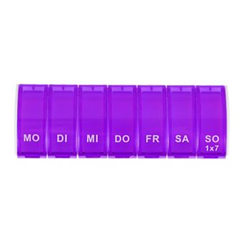 Lightweight 7 Compartment Single Row Pill Case for Travel 1 pc