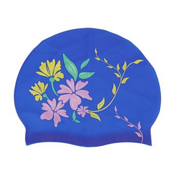 1 pc Waterproof Morning Glory Pattern Swim Cap