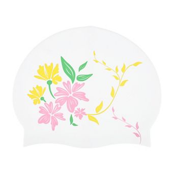1 pc Waterproof Morning Glory Pattern Swim Cap