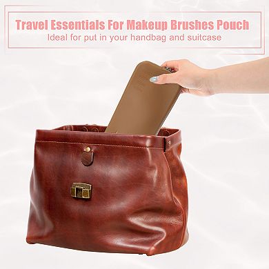 Makeup Brush Bag Travel Essentials Makeup Brush Organizer Portable Makeup Brushes Case