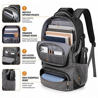 Unisex Backpack Casual Travel Bag with Bottle Holders
