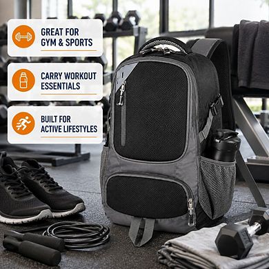 Unisex Backpack Casual Travel Bag with Bottle Holders