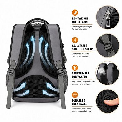 Unisex Backpack Casual Travel Bag with Bottle Holders