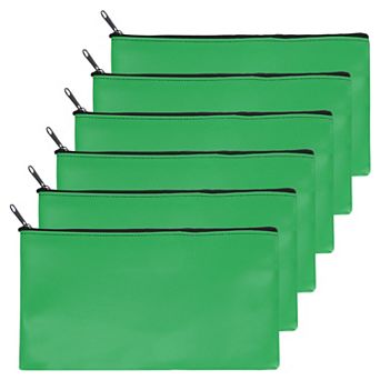 6 pc Bank Deposit Money Bag, Security Pouch & Receipt Holder for Tickets & Coins