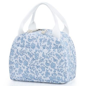 Reusable Leakproof Insulated Lunch Tote, Large Corduroy Cooler Bag for Work, Travel and Picnic
