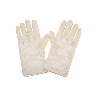 Women's Floral Bridal Wedding Party Opera Full Finger Lace Gloves