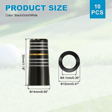 10Pcs Golf Iron Ferrules, Golf Club Ferrules Tapered Shafts Plastic Golfing Accessories