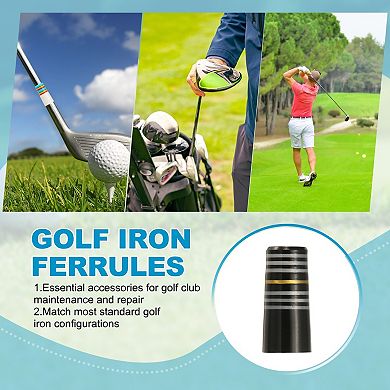 10Pcs Golf Iron Ferrules, Golf Club Ferrules Tapered Shafts Plastic Golfing Accessories