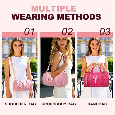Dance Bag, Personalized Yoga Bag with Adjustable Strap, Cute Ballet Travel Duffel Tote 1 Pc