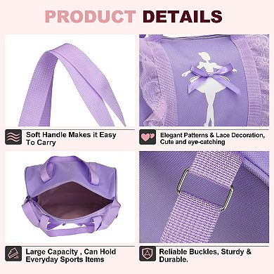 Dance Bag, Personalized Yoga Bag with Adjustable Strap, Cute Ballet Travel Duffel Tote 1 Pc
