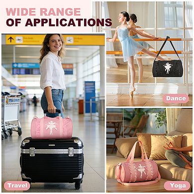 Dance Bag, Personalized Yoga Bag with Adjustable Strap, Cute Ballet Travel Duffel Tote 1 Pc
