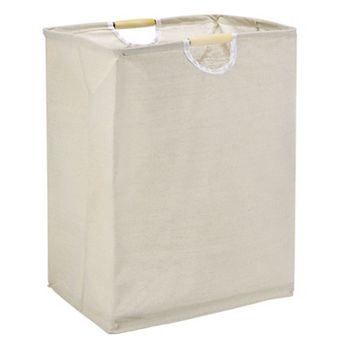 Large Laundry Basket, Foldable Laundry Hamper with Wooden Handles Freestanding Storage 1 pc