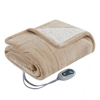 Beautyrest Heated Berber Wrap Wearable Sherpa Throw Blanket
