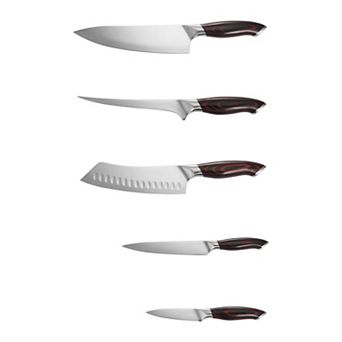 YIORTWO 5 pc Kitchen Knife Set High Carbon Stainless Steel Cutlery for Home Use