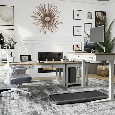 YIORTWO Multi Drawer Computer Desk Power Outlet Writing Work Table for Home Bedroom Study