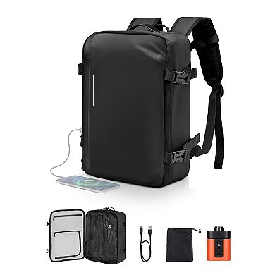 YIORTWO 35L Vacuum Compression Travel Backpack Waterproof PVC Carry On Bag With Air Pump
