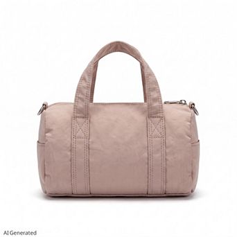 Women's Mini Barrel Satchel Bag with Detachable Crossbody Strap