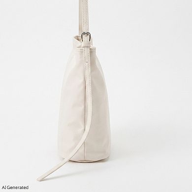 Women's Bucket Shoulder Bag with Adjustable Crossbody Strap