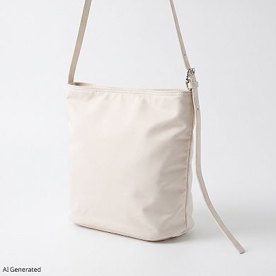 Women's Bucket Shoulder Bag with Adjustable Crossbody Strap