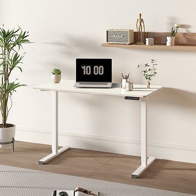 YIORTWO 48x24 Inch Electric Standing Desk Adjustable Height Home Office Desk