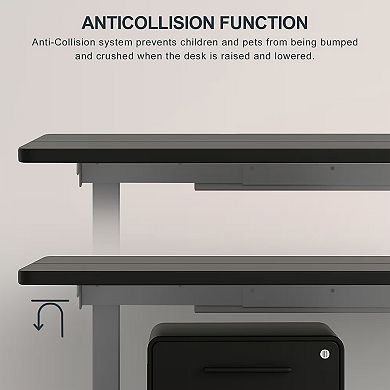 YIORTWO 55 x 28 Inch Electric Standing Desk Adjustable Height Office Desk