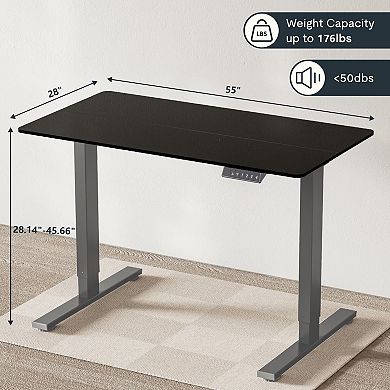 YIORTWO 55 x 28 Inch Electric Standing Desk Adjustable Height Office Desk