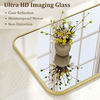 Rectangle Aluminum Alloy Frame Vanity Wall Mirror