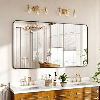Rectangle Aluminum Alloy Frame Vanity Wall Mirror
