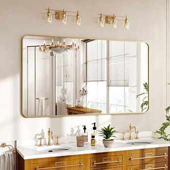 Rectangle Aluminum Alloy Frame Vanity Wall Mirror