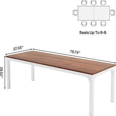 YIORTWO 78 Inch Executive Desk 6FT Conference Table Large Computer Desk