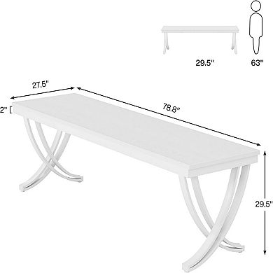 YIORTWO 78.7" Two Person Desk Industrial Double Computer Desk