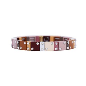 Mocha Domino Stretch Bracelet