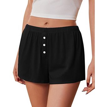 Ekouaer Womens Pajama Short Sleep Short Cute Micro Mini Pj Bottoms with Pockets