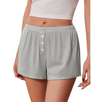 Ekouaer Womens Pajama Short Sleep Short Cute Micro Mini Pj Bottoms with Pockets