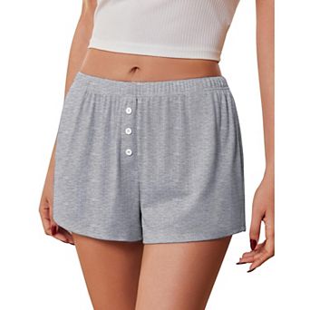 Ekouaer Womens Pajama Short Sleep Short Cute Micro Mini Pj Bottoms with Pockets