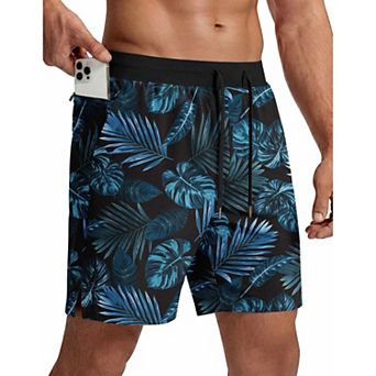 Ekouaer Inseam Swim Trunks for Men Beach Shorts with Compression Liner Lightweight Swim Shorts