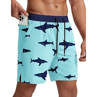 Ekouaer Inseam Swim Trunks for Men Beach Shorts with Compression Liner Lightweight Swim Shorts