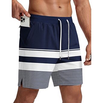 Ekouaer Inseam Swim Trunks for Men Beach Shorts with Compression Liner Lightweight Swim Shorts