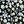 Black Blue Floral