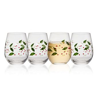 Pfaltzgraff Winterberry 4 pc 19-oz. Stemless Wine Glasses Set