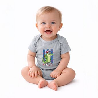 Patriotic Alligator Stripes - Infant Short Sleeve Graphic Bodysuit