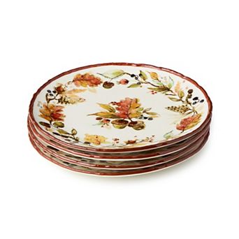 Certified International Autumn Meadows Salad Plates Set of 4