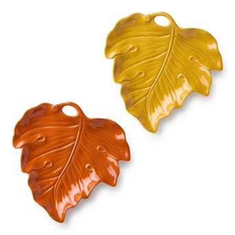 Certified International Autumn Meadows 4 pc Leaf Plate Set