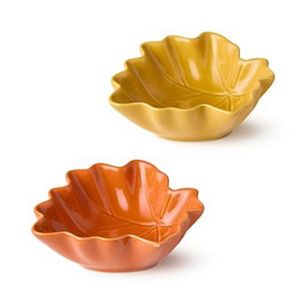 Certified International Autumn Meadows 5.25-inch Leaf Bowls Set of 4