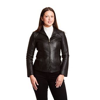 Women's Just Tanned Lamb Zip Front Crop Jacket