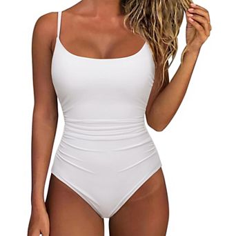 Womens Tummy Control Crisscross Push Up High Waisted Swimsuit