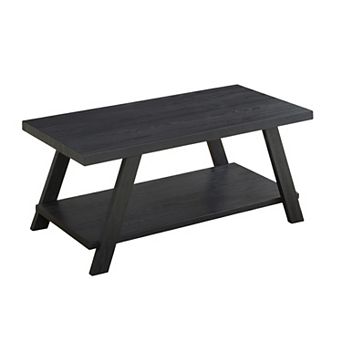 Athens Contemporary Wood Shelf Coffee Table